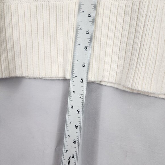 Old Navy Turtleneck Sweater Ivory Women's M Long Sleeve Ribbed Hem Oversize Cozy - Picture 6 of 8